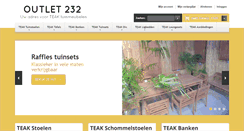 Desktop Screenshot of degoedkoopsteteaktuinmeubelen.com